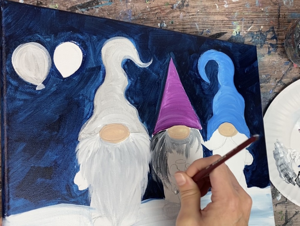 New Year Gnomes Acrylic Painting Tutorial - Tracie Kiernan - Step By ...