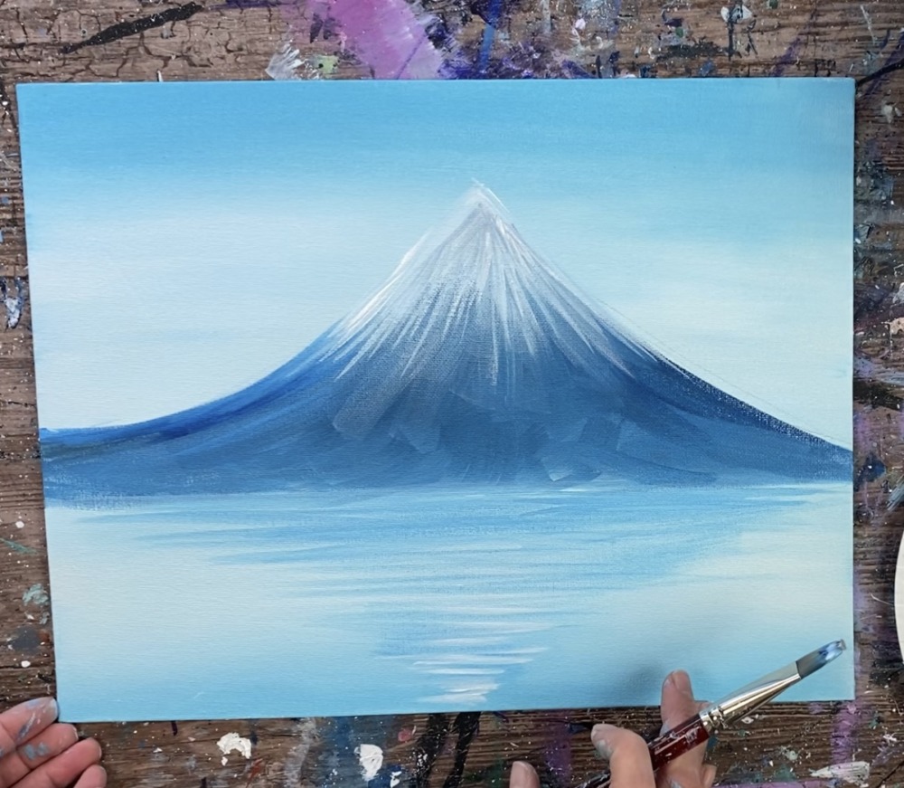 How To Paint Mount Fuji Step By Step Acrylic Painting
