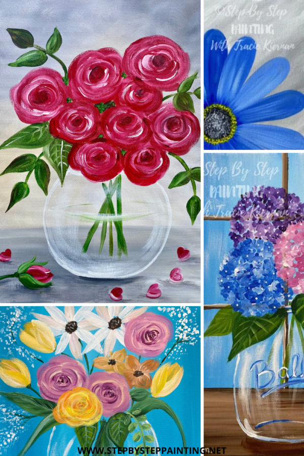 How To Paint Flowers - 10 Beginner Acrylic Flower Tutorials