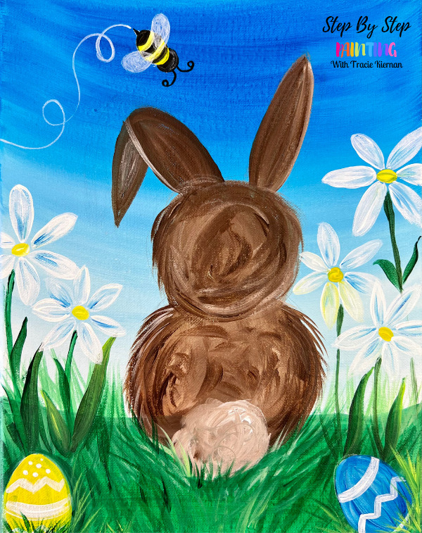 Chocolate Bunny Acrylic Painting Tutorial Tracie Kiernan Step