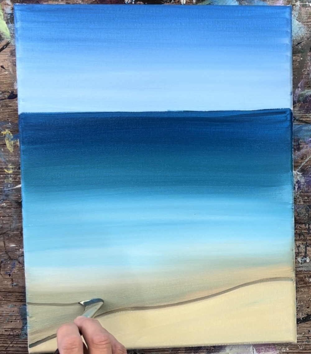 How To Paint A Beach - Acrylic Painting Tutorial