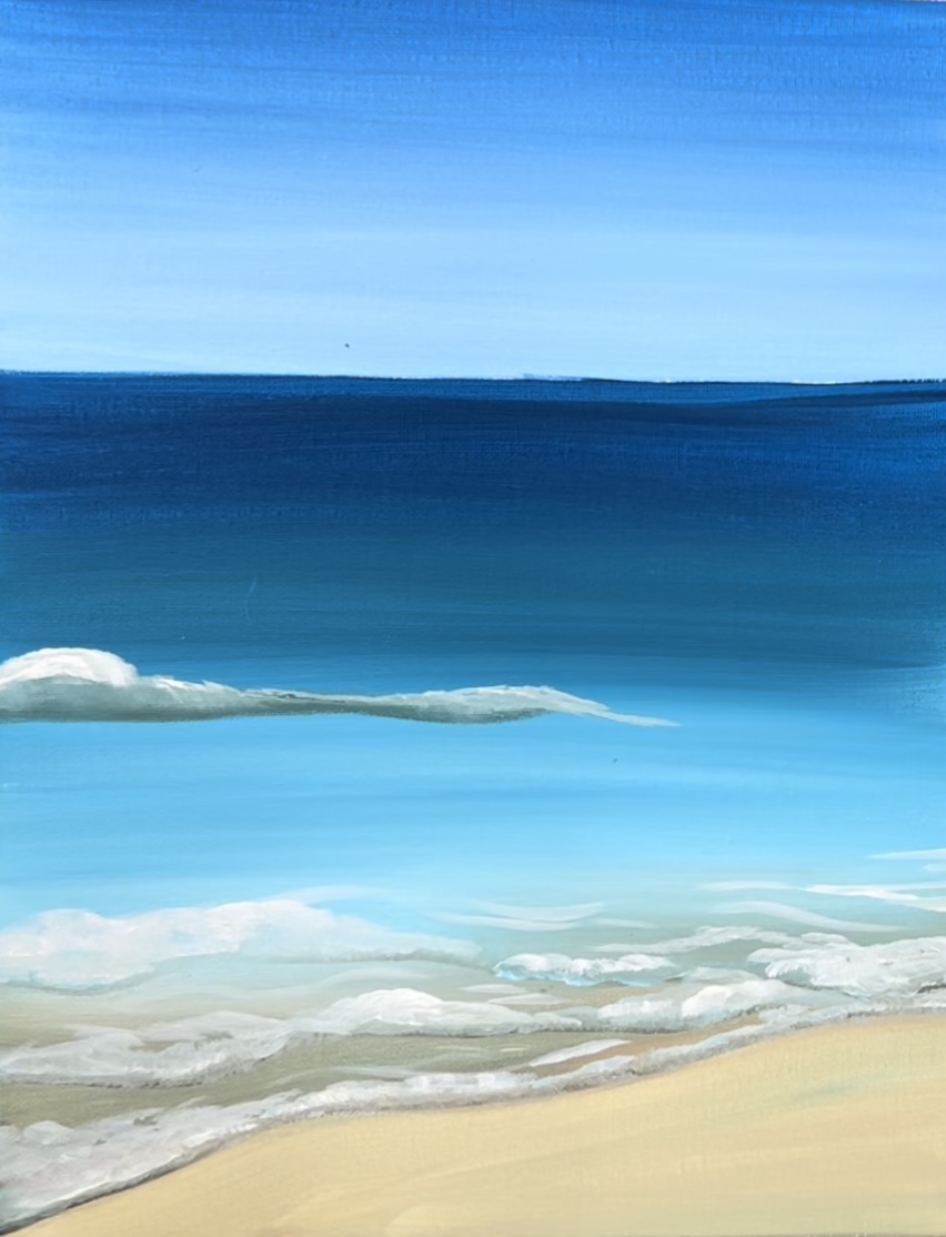 How To Paint A Beach - Acrylic Painting Tutorial