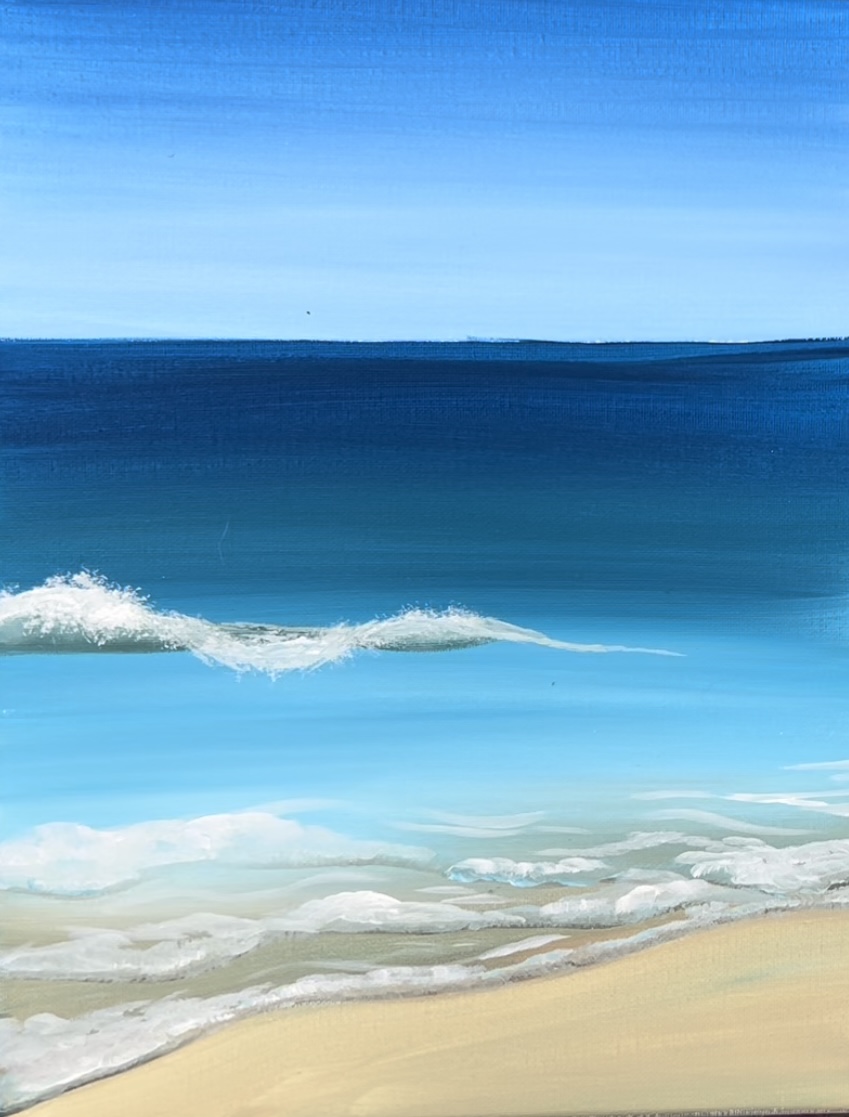 How To Paint A Beach - Acrylic Painting Tutorial