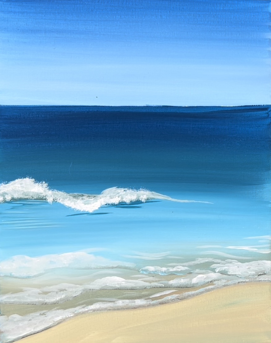 How To Paint A Beach - Acrylic Painting Tutorial