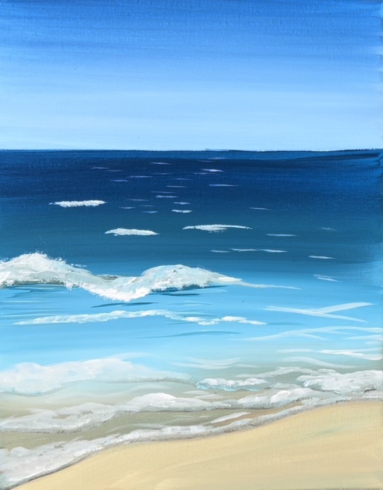 How To Paint A Beach - Acrylic Painting Tutorial