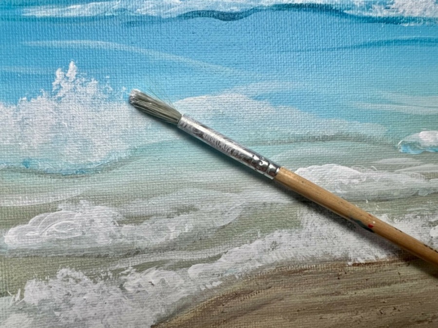how to paint a beach