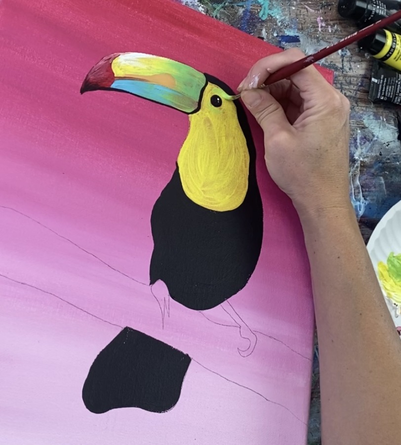 How To Paint A Toucan - Acrylic Tutorial For Beginners