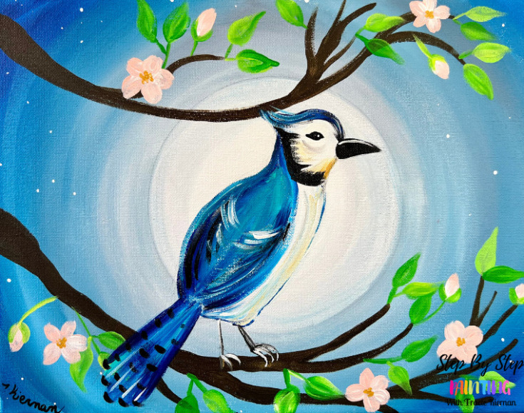 How To Paint A Blue Jay