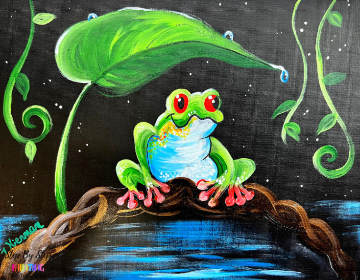 Tree Frog Acrylic Painting Tutorial