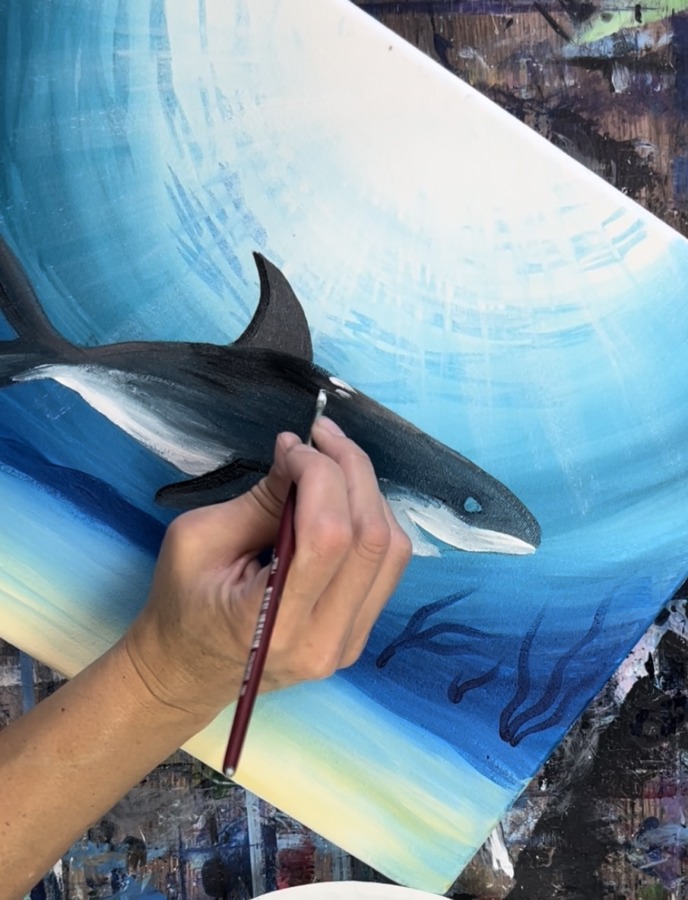 Shark Painting - Step By Step Online Acrylic Tutorial