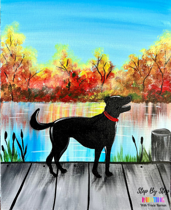 Rainbow Lake With Dog Painting Tutorial