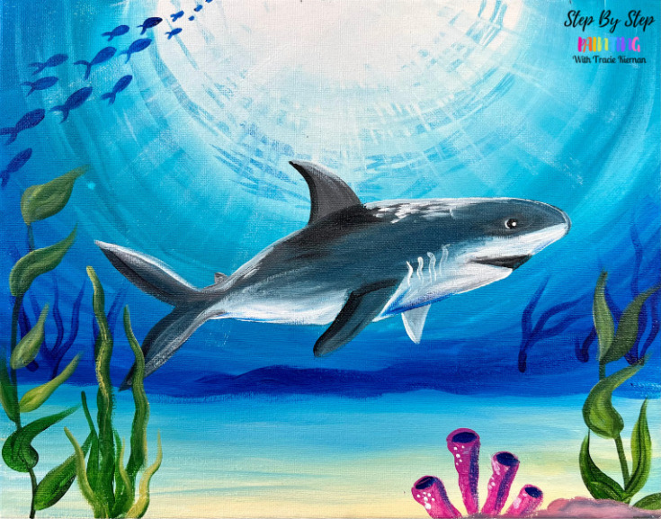 How To Paint A Shark - Acrylic Painting Tutorial