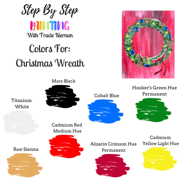 How To Paint A Christmas Wreath - Tracie Kiernan - Step By Step Painting