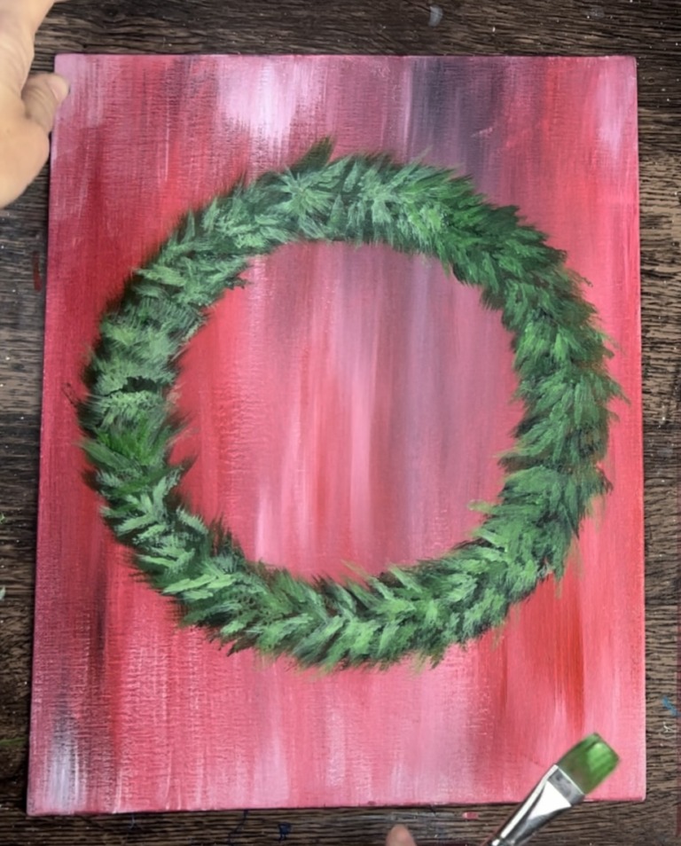 How To Paint A Christmas Wreath - Tracie Kiernan - Step By Step Painting