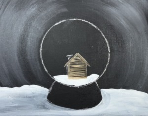 Snow Globe With Cabin - Acrylic Painting Tutorial - Tracie Kiernan ...