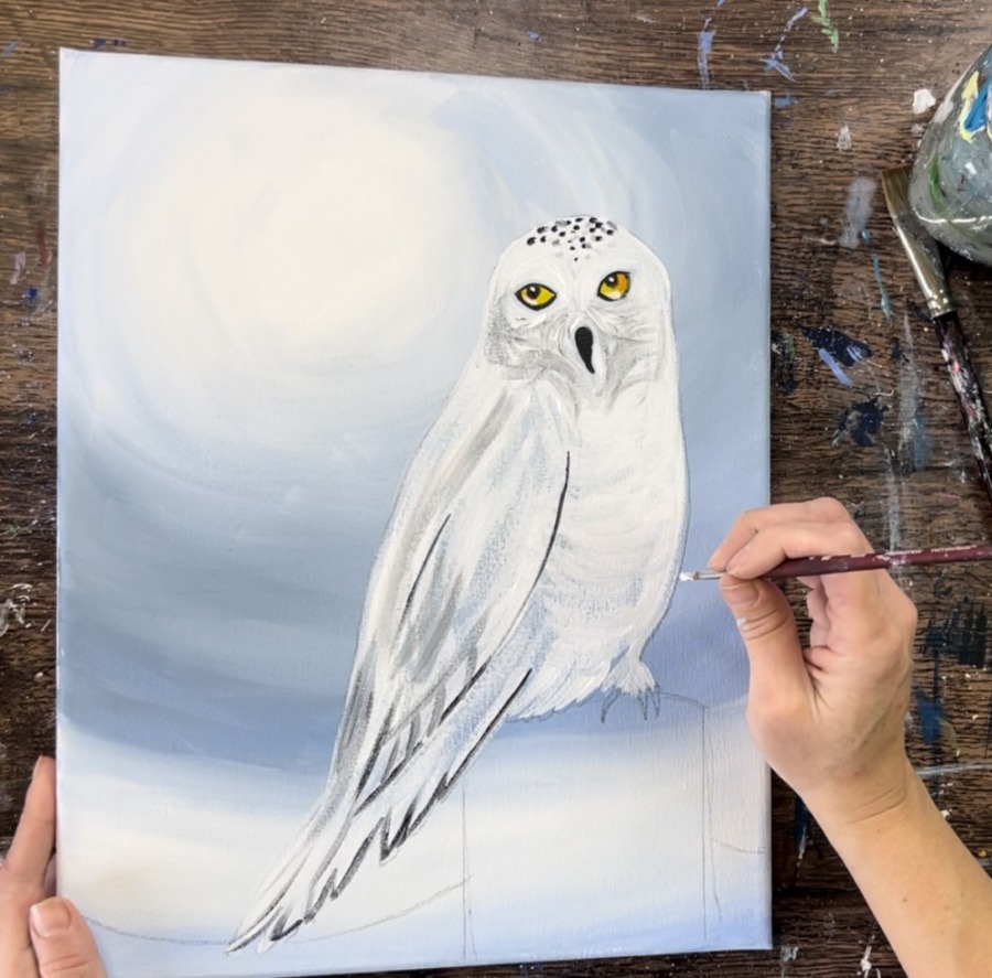 Owl Painting Acrylic Online Tutorial