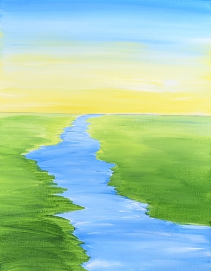 Landscape Painting Tutorial - Online Painting For Beginners