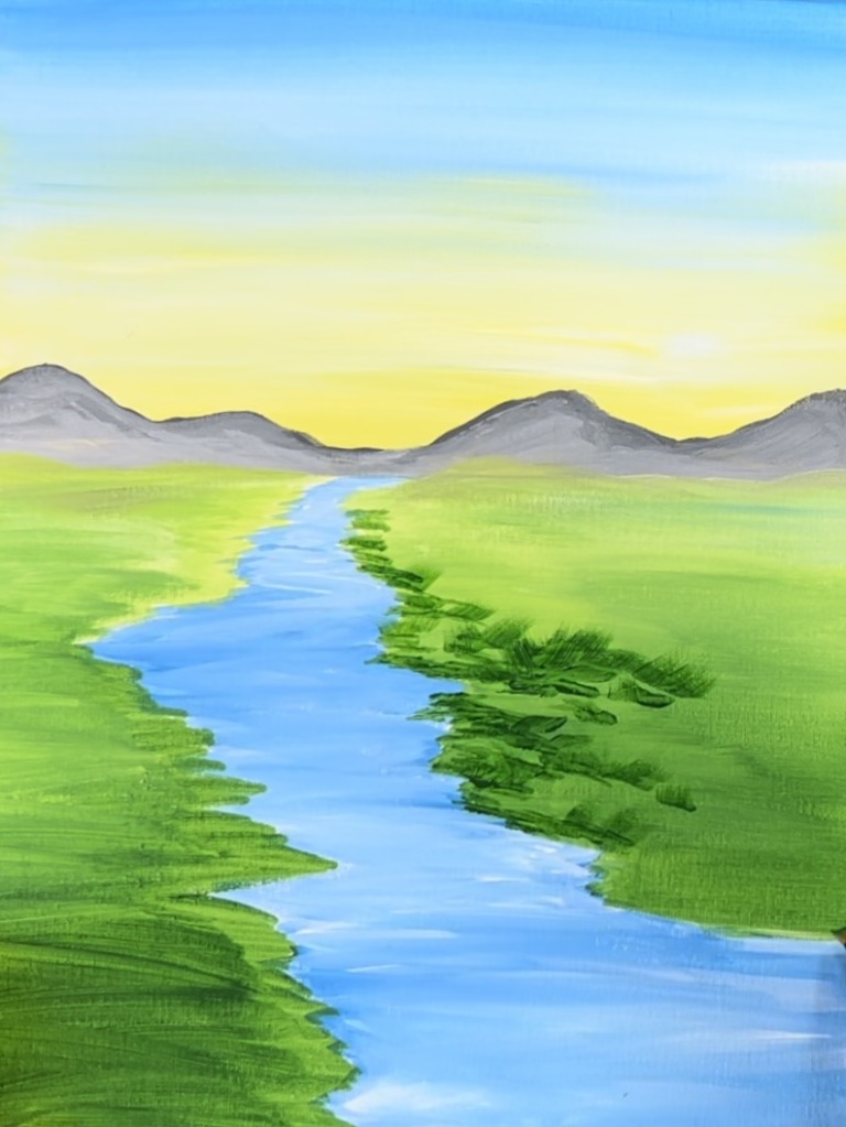 Landscape Painting Tutorial - Online Painting For Beginners