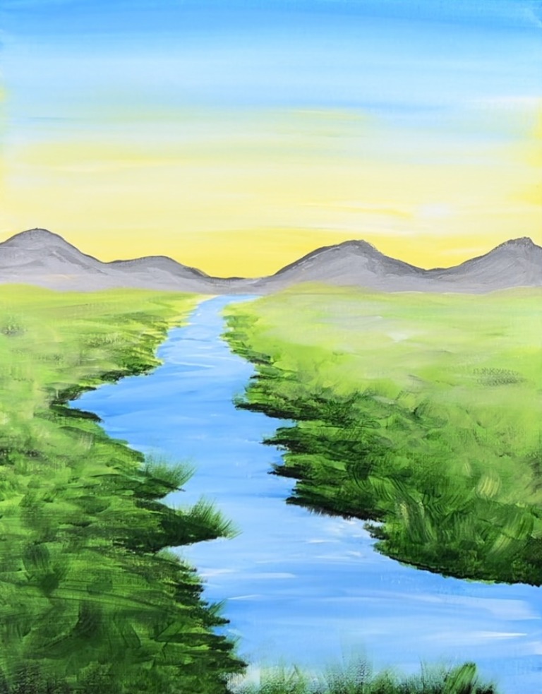 Landscape Painting Tutorial - Online Painting For Beginners