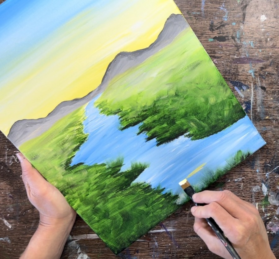Landscape Painting Tutorial - Online Painting For Beginners