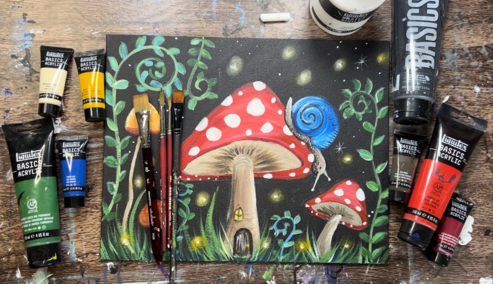 mushroom painting