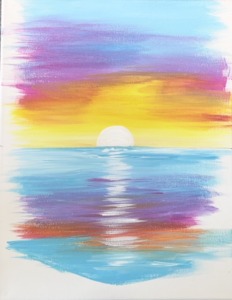 Sunset Ocean Dolphin Painting - Online Acrylic Tutorial