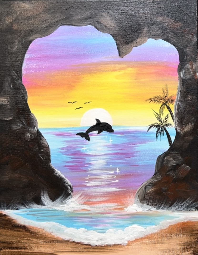 dolphin painting