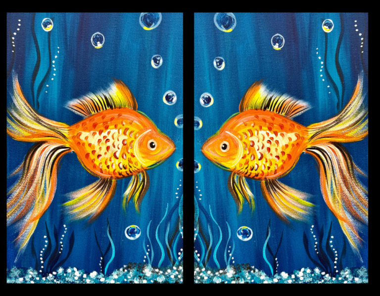 How To Paint A Goldfish - Acrylic Painting Tutorial - Tracie Kiernan ...