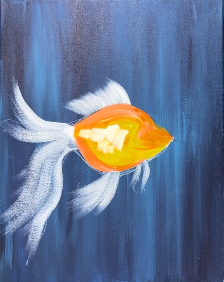 How To Paint A Goldfish - Acrylic Painting Tutorial - Tracie Kiernan ...