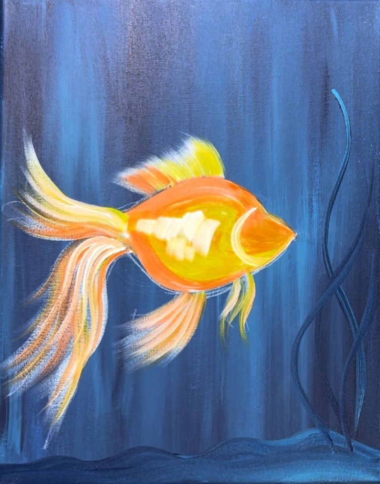 How To Paint A Goldfish - Acrylic Painting Tutorial - Tracie Kiernan ...
