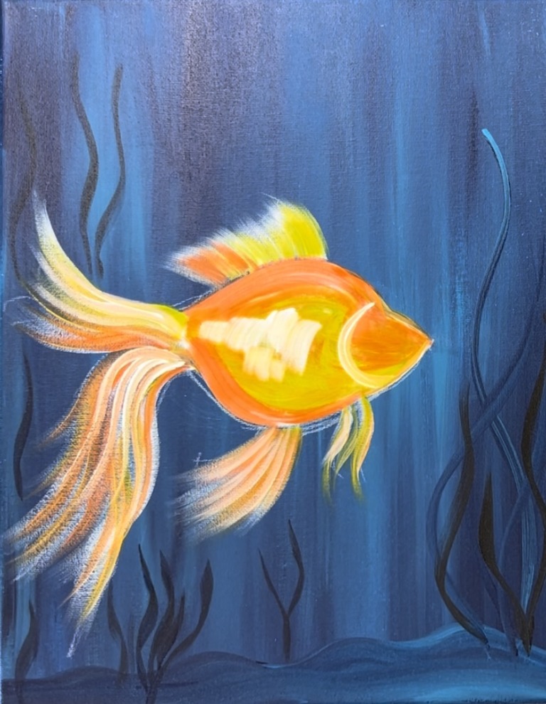 How To Paint A Goldfish - Acrylic Painting Tutorial - Tracie Kiernan ...