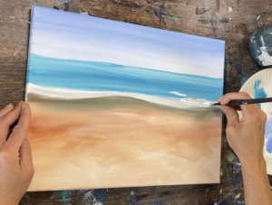 Surfboard Painting - Acrylic Painting Tutorial Online