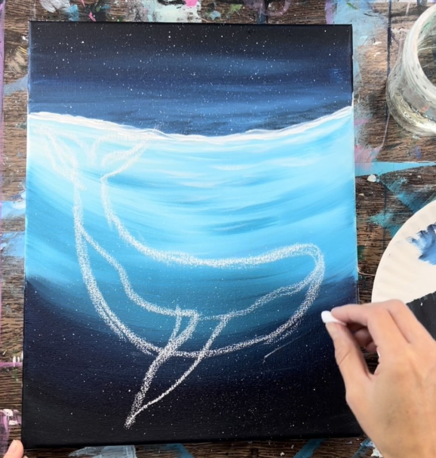 How To Paint A Blue Whale - Step By Step Tutorial - Tracie Kiernan ...