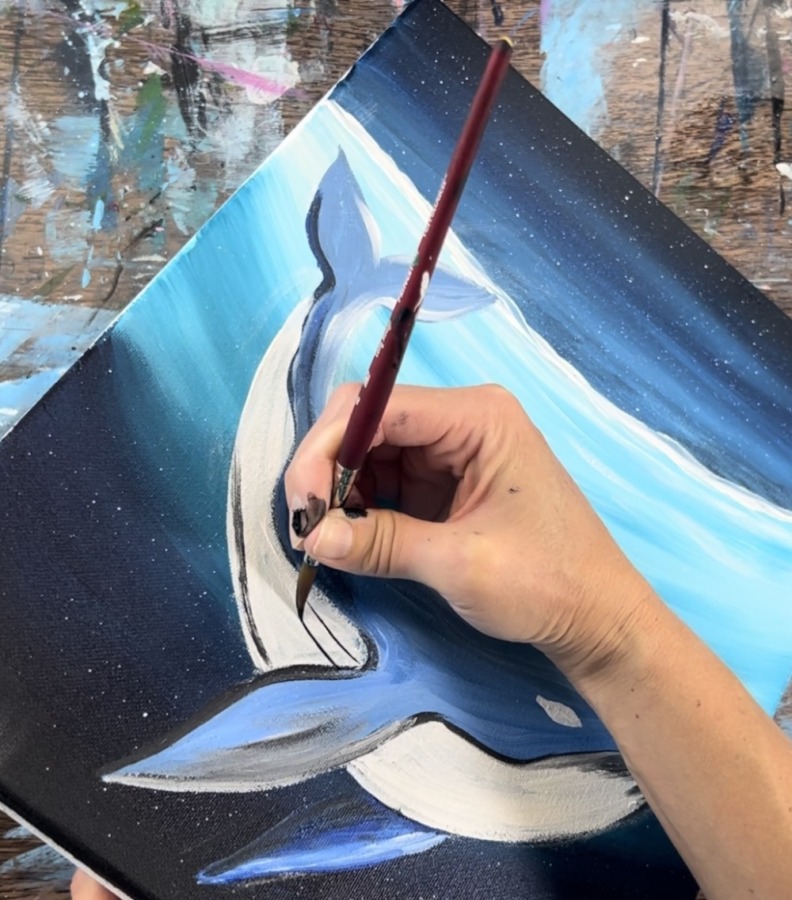 How To Paint A Blue Whale - Step By Step Tutorial - Tracie Kiernan ...