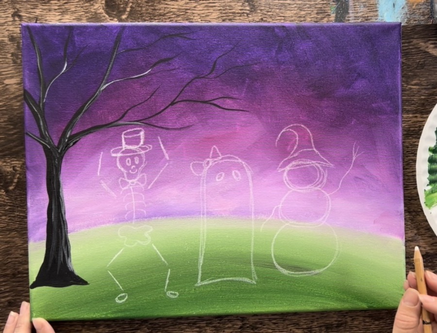 How To Paint "Halloween Friends" - Acrylic Painting Tutorial - Tracie ...