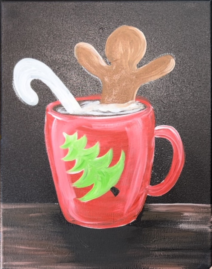 Gingerbread Cocoa - Acrylic Painting Tutorial - Tracie Kiernan - Step ...