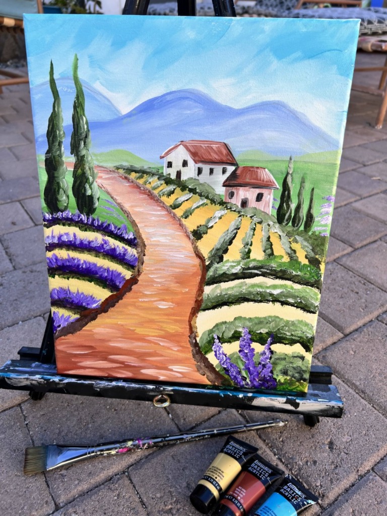 How To Paint A "Tuscan Landscape" - Acrylic Painting Tutorial - Tracie ...