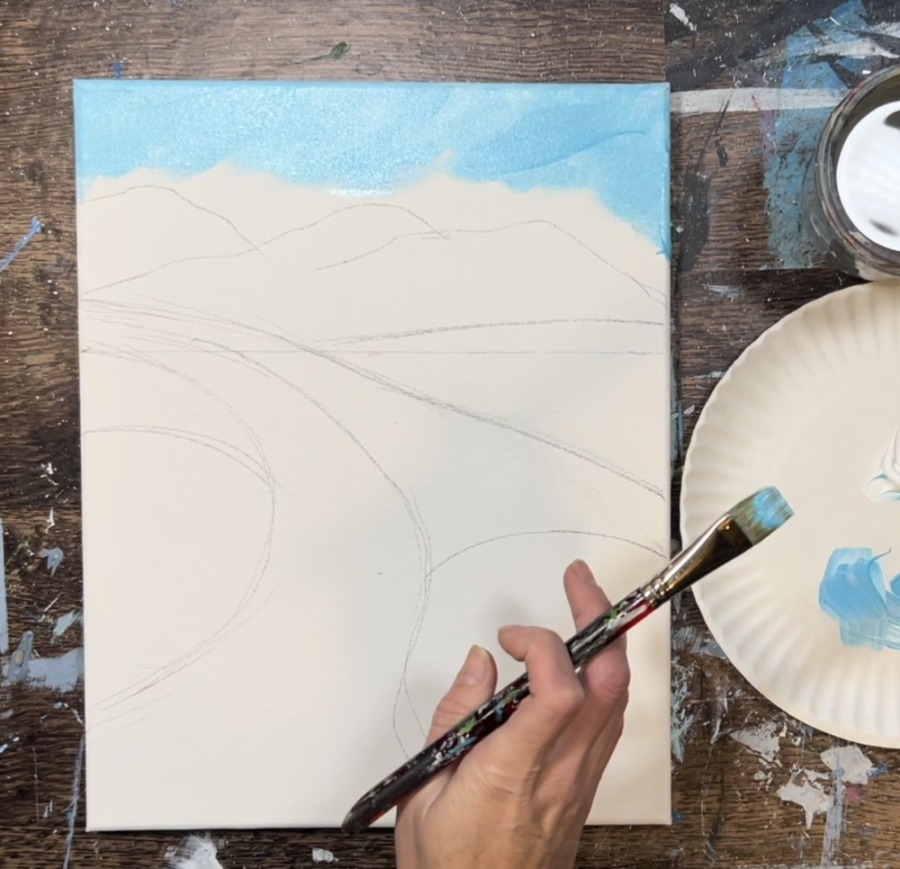 How To Paint A "Tuscan Landscape" - Acrylic Painting Tutorial - Tracie ...