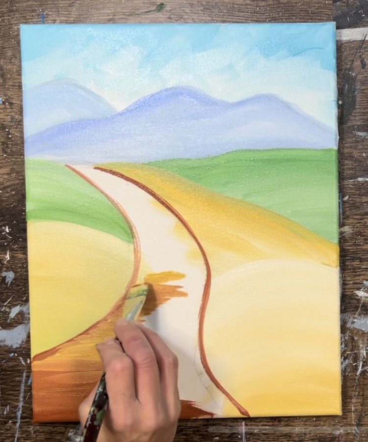 How To Paint A "Tuscan Landscape" - Acrylic Painting Tutorial - Tracie ...