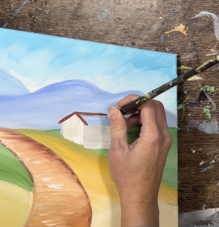 How To Paint A "Tuscan Landscape" - Acrylic Painting Tutorial - Tracie ...