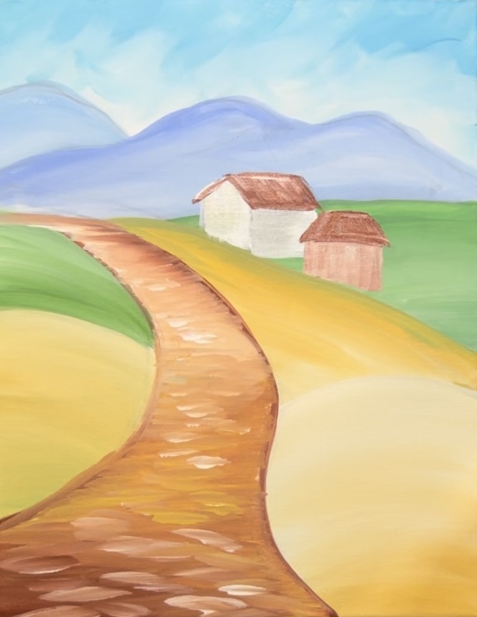 How To Paint A "Tuscan Landscape" - Acrylic Painting Tutorial - Tracie ...