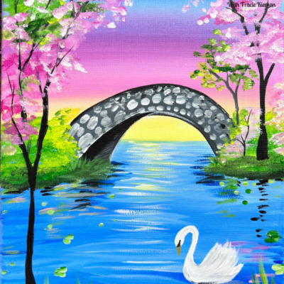 How To Paint “Swan Bridge” – Acrylic Painting Tutorial