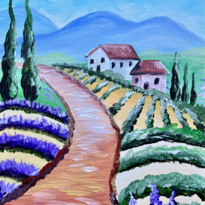 How To Paint A “Tuscan Landscape” – Acrylic Painting Tutorial