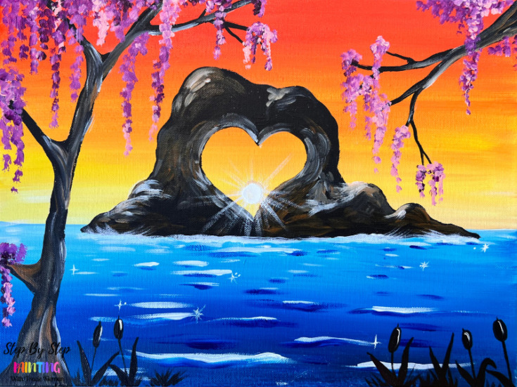 Lover's Cove Acrylic Painting Tutorial