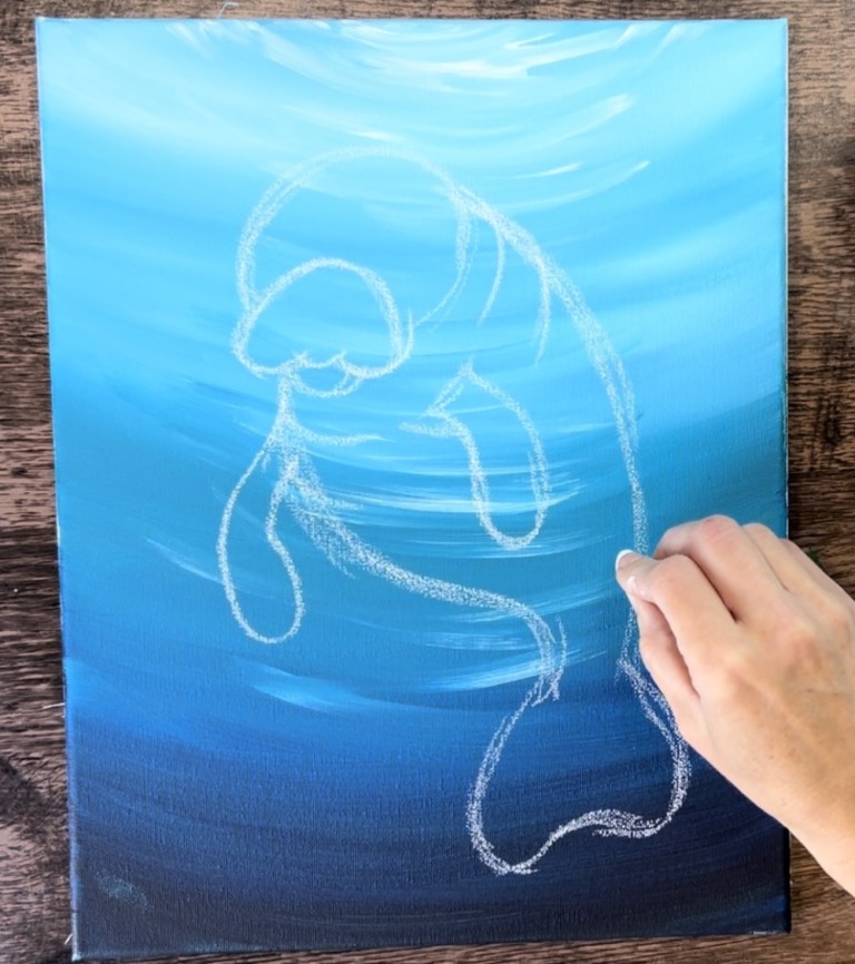How To Paint A Manatee - Acrylic Painting Tutorial - Tracie Kiernan