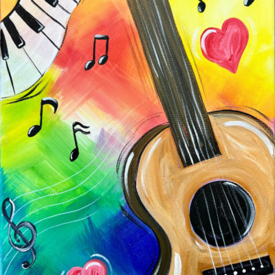 Colorful Music – Step By Step Painting Tutorial