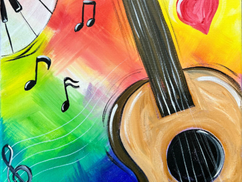 Música Colorida - Pintura Passo A PassoMúsica Colorida - Pintura Passo A Passo  