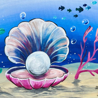 Seashell Pearl – Acrylic Painting Tutorial