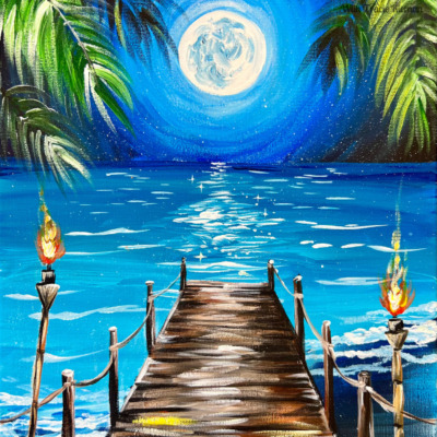 How To Paint “Tropical Nights” – Acrylic Painting Tutorial
