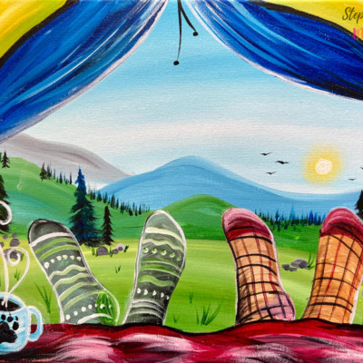 Cozy Camp Morning – Acrylic Painting Tutorial